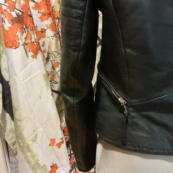 Zara Woman Leather Moto Jacket - Picture 7 of 12